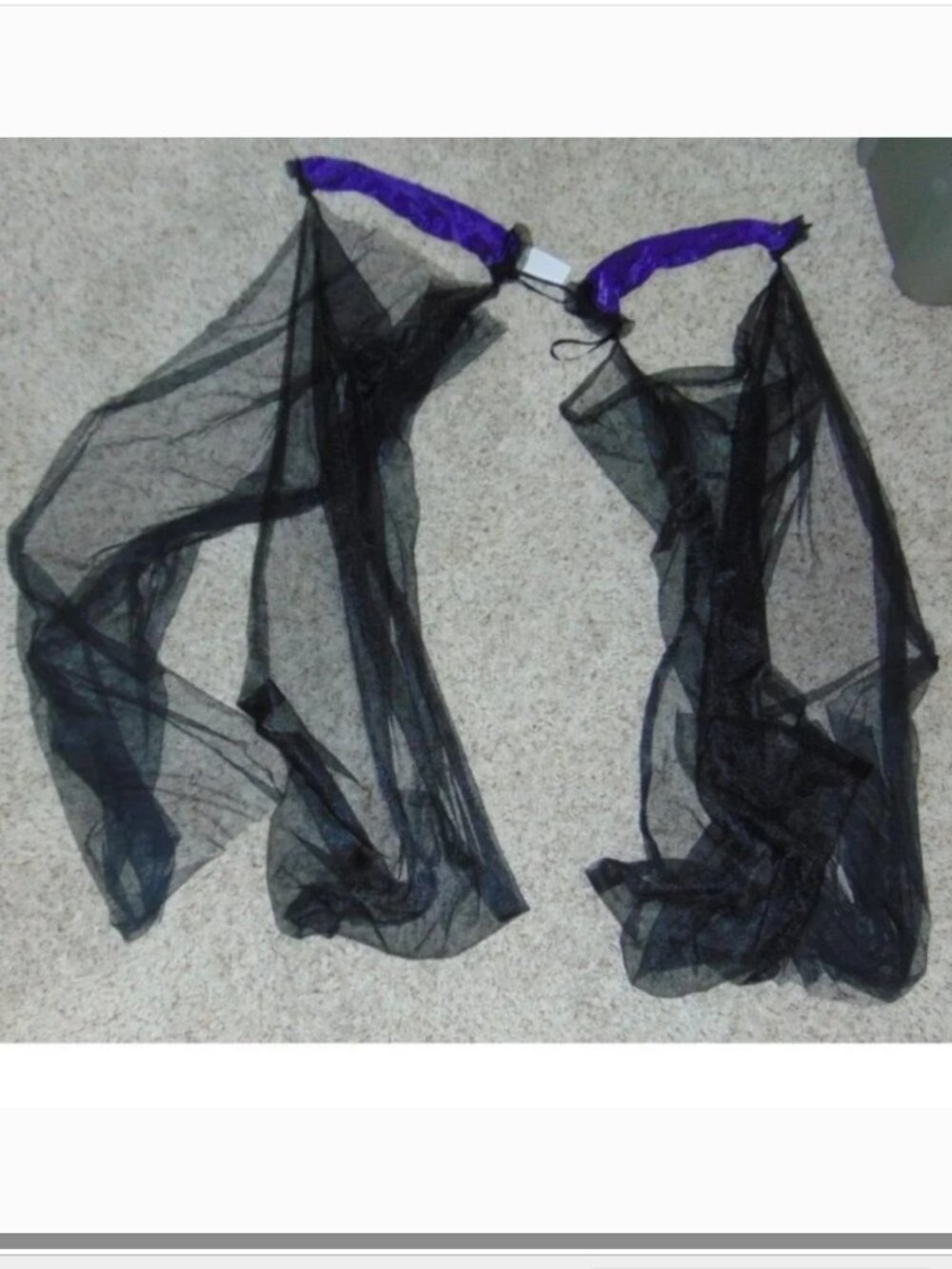 Spiderweb Arm Sleeves w/ Drapes 2 Purple Black Halloween Costume Accessory